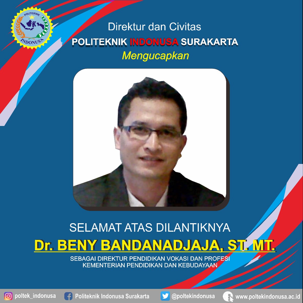 Selamat Atas Dilantiknya Dr. Beny Bandanadjaja, ST. MT.