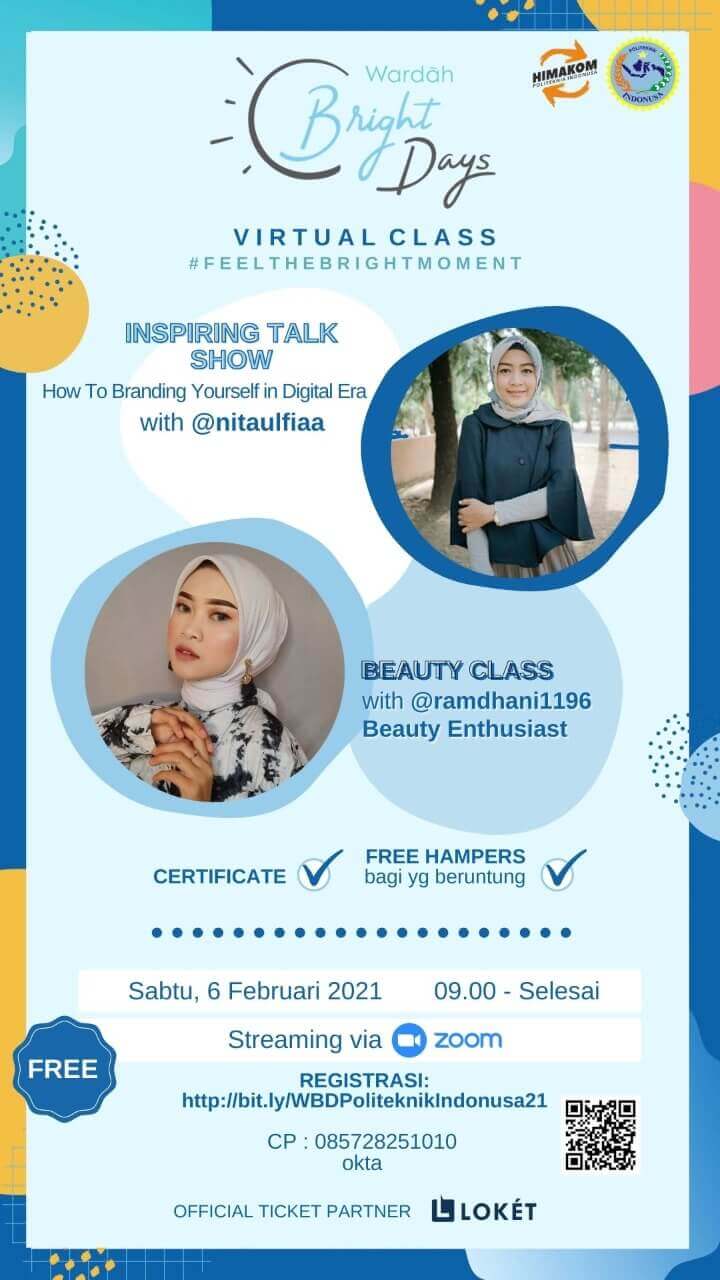 Wardah Bright Days Virtual Class Wardah Bright Days Virtual Class