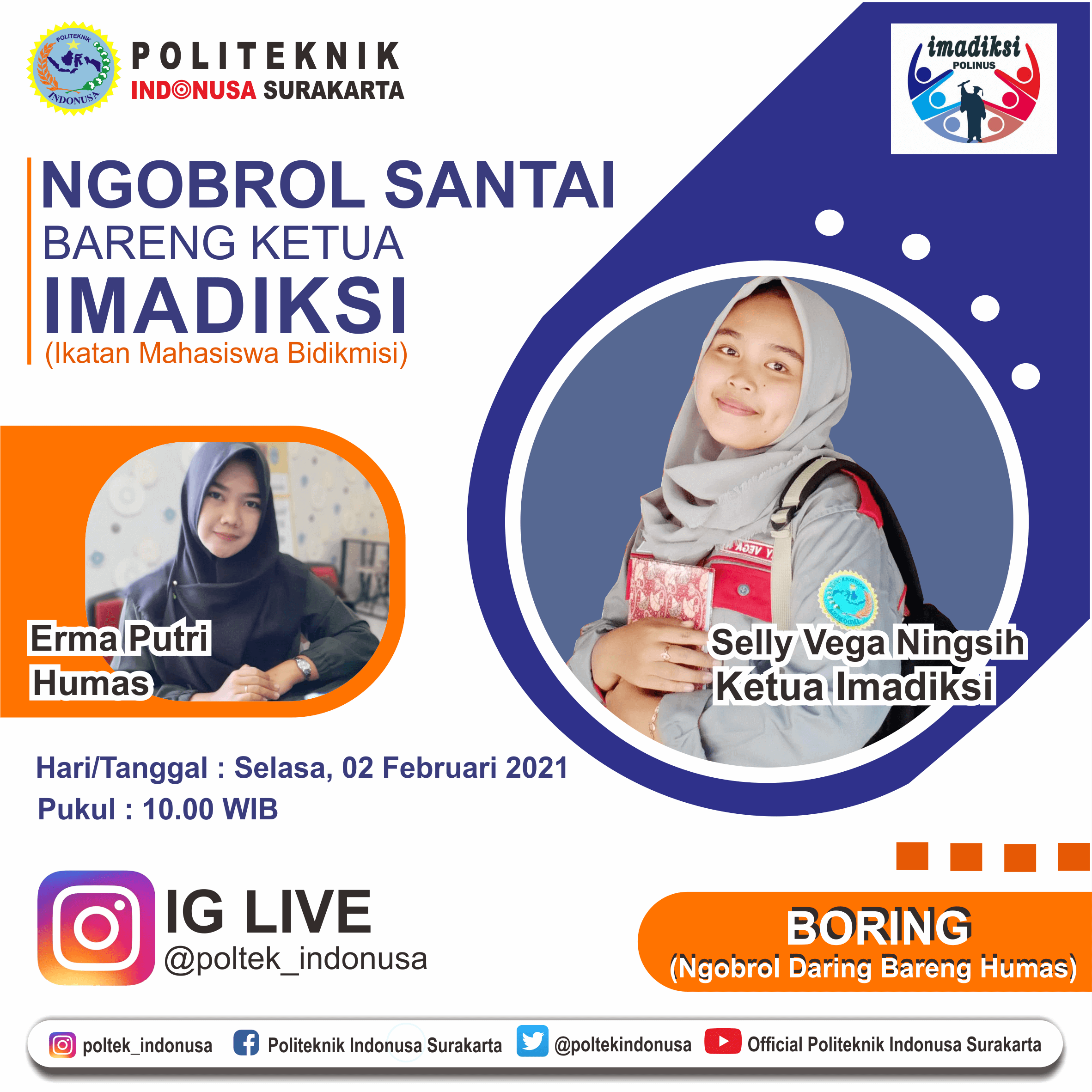 Ngobrol Daring Bareng Ketua Imadiksi Ngobrol Daring Bareng Ketua Imadiksi