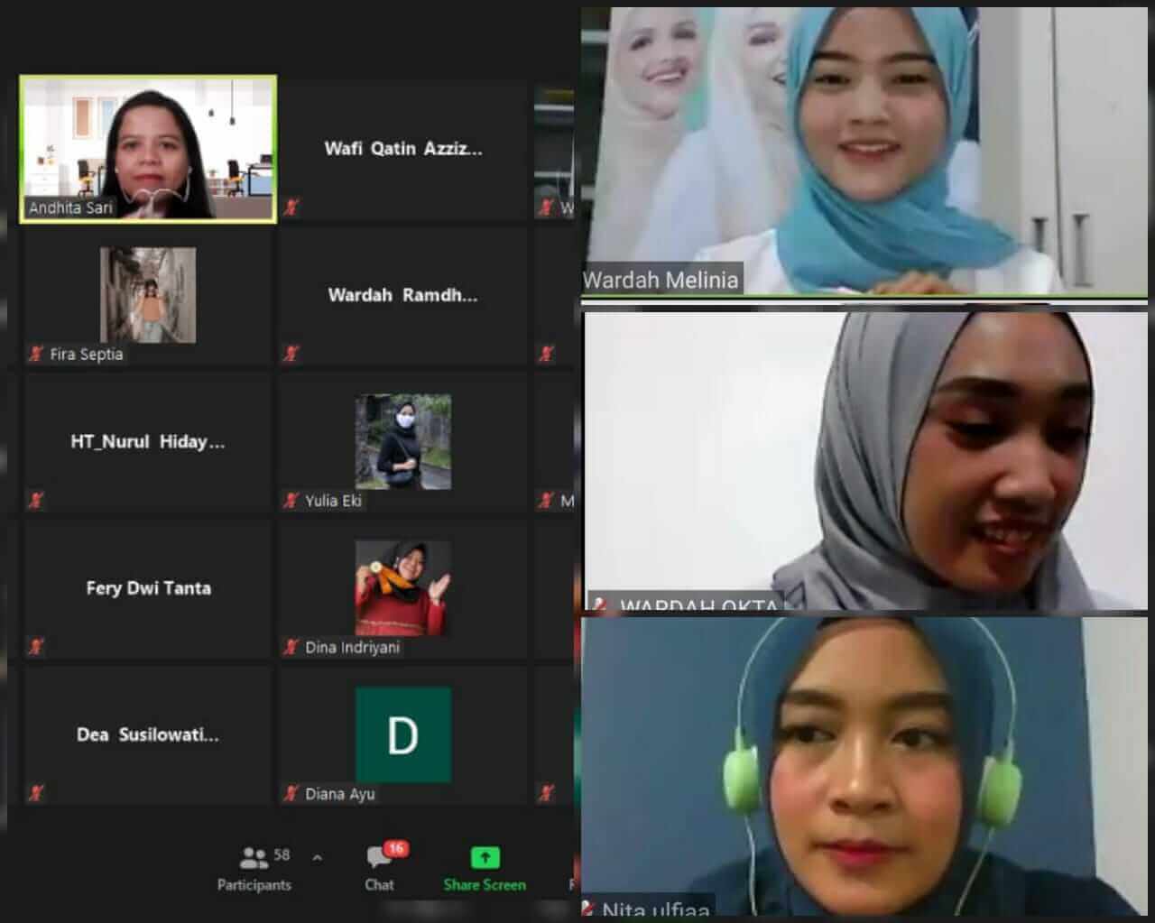 Virtual Class Bersama Wardah