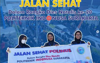 Jalan Sehat ala Politeknik Indonusa Surakarta dalam Rangka Dies Natalis